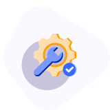 Setting icon with right mark