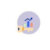 Charts and growth graph icon