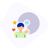 Profile image showing massage icon and thumb