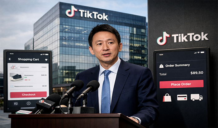 TikTok building and speaker image