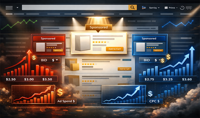 Marketplace monetization — ads grow fastest when competition tightens